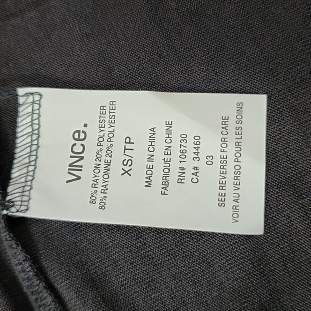 Vince top black Dolman long sleeve rayon Size XS NWT - Picture 10 of 11